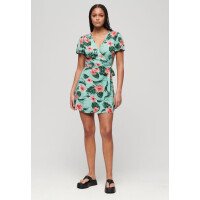 Printed Mini Wrap Dress afbeelding