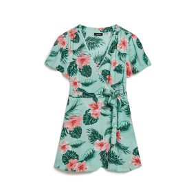 Printed Mini Wrap Dress afbeelding