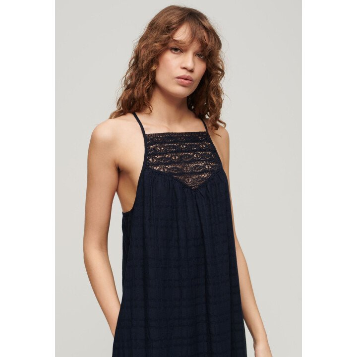 Lace Halter Maxi Beach Dress afbeelding