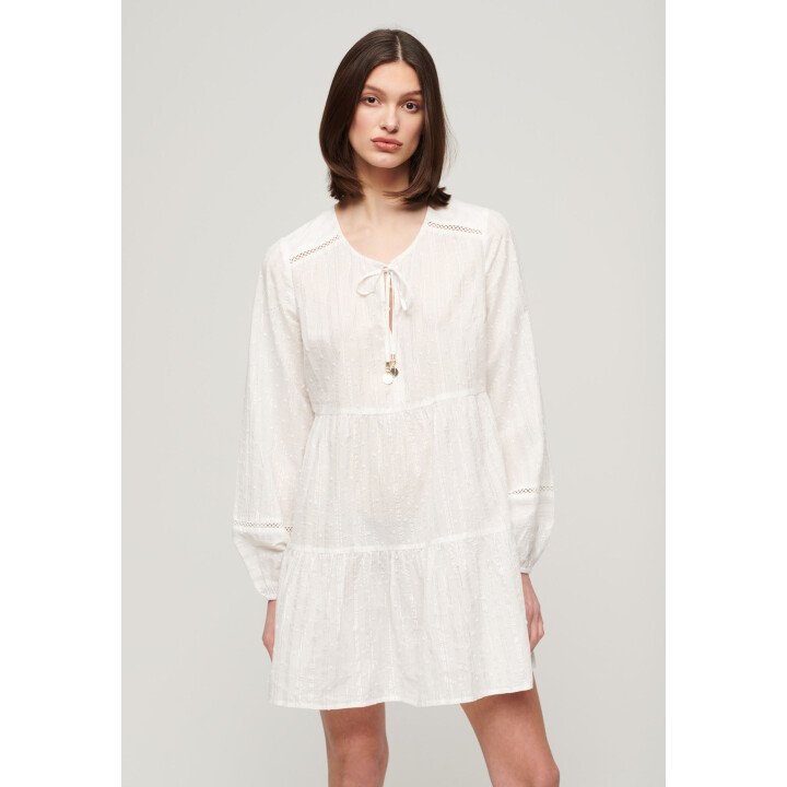 Ibiza LS Tiered Lurex Mini Dress afbeelding
