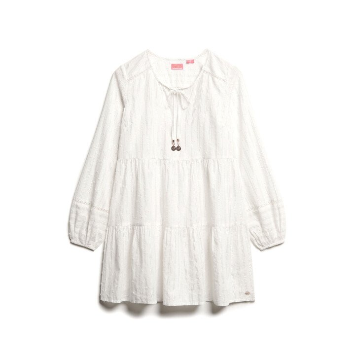 Ibiza LS Tiered Lurex Mini Dress afbeelding