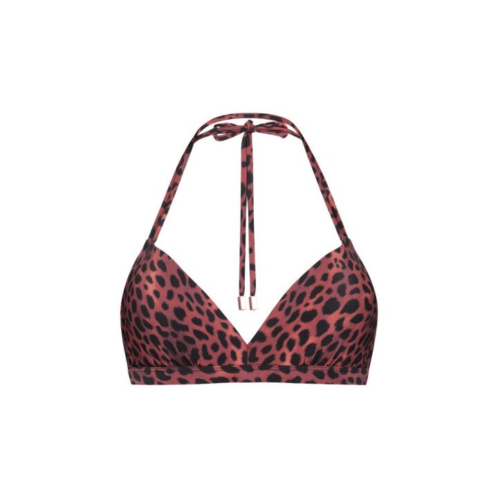 Leopard Lover Halter Bikinitop afbeelding