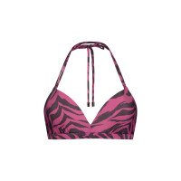 Zigzag Zebra Halter Bikinitop afbeelding