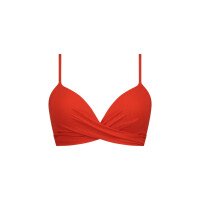 Fiery Red Twist Bikinitop afbeelding