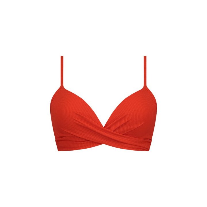 Fiery Red Twist Bikinitop afbeelding