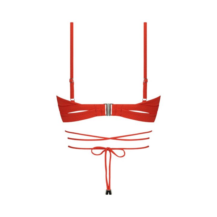 Fiery Red Twist Bikinitop afbeelding