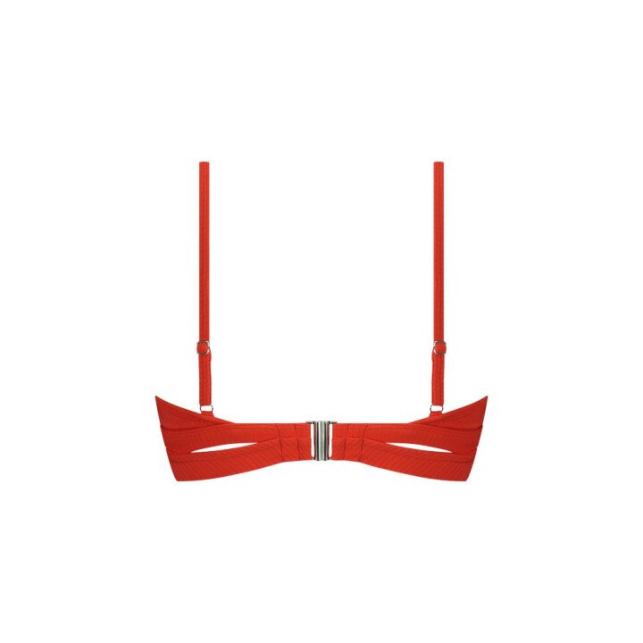 Fiery Red Twist Bikinitop afbeelding