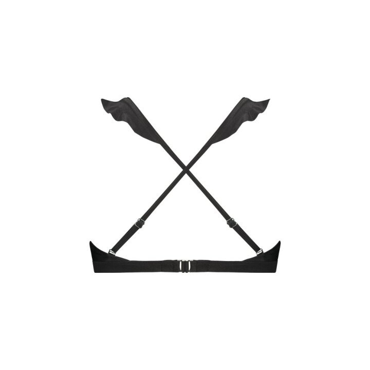 Dark Grey Ruffle Bikinitop afbeelding