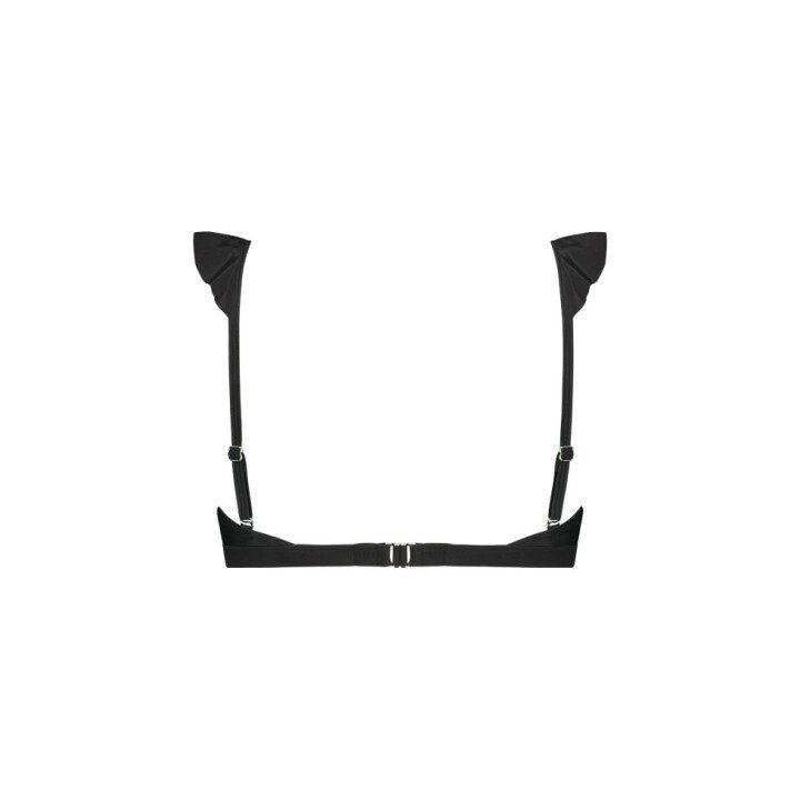 Dark Grey Ruffle Bikinitop afbeelding