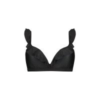 Dark Grey Ruffle Bikinitop afbeelding