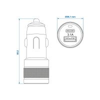 USB Lader Type A+C 2weg 12v/24v afbeelding