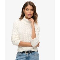 Fitted Cable Roll Neck Jumper W afbeelding