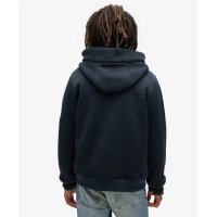 Hooded Bonded Knit Bomber Jacket afbeelding