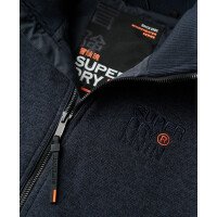 Hooded Bonded Knit Bomber Jacket afbeelding