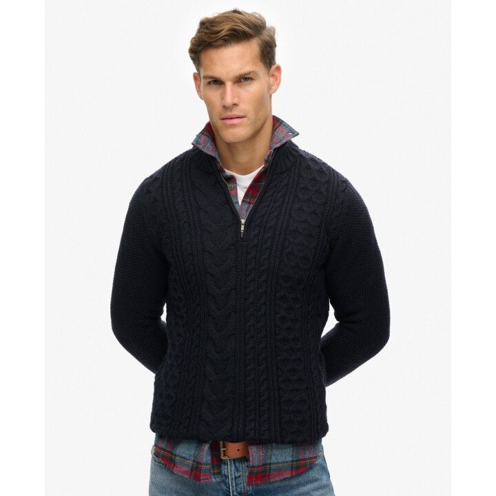 Jacob Cable Knit Half Zip Men afbeelding