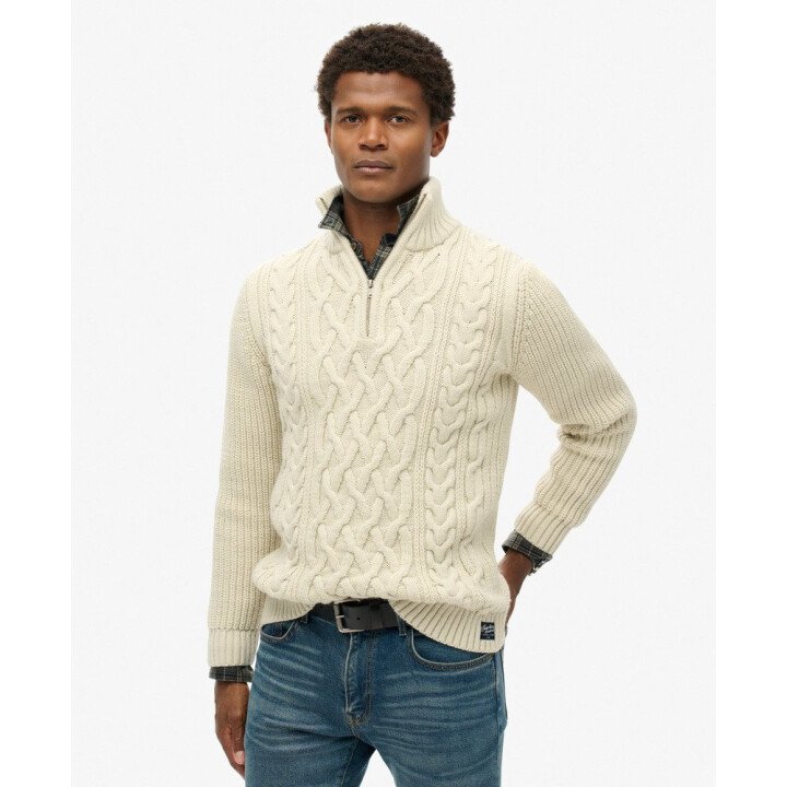Jacob Cable Knit Half Zip Men afbeelding