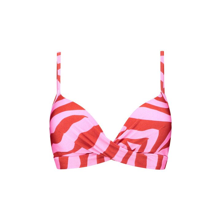 Pink Zebra Padded Wired Top afbeelding