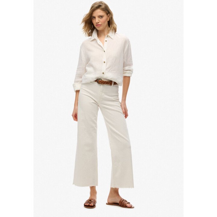 Casual Linen Boyfriend Shirt Wms afbeelding