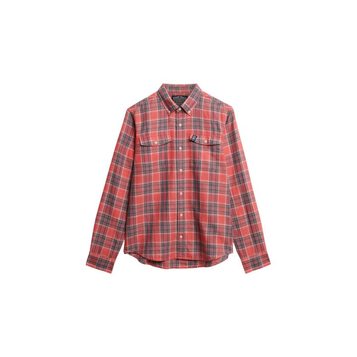 Merchant Linen Check Shirt Men afbeelding
