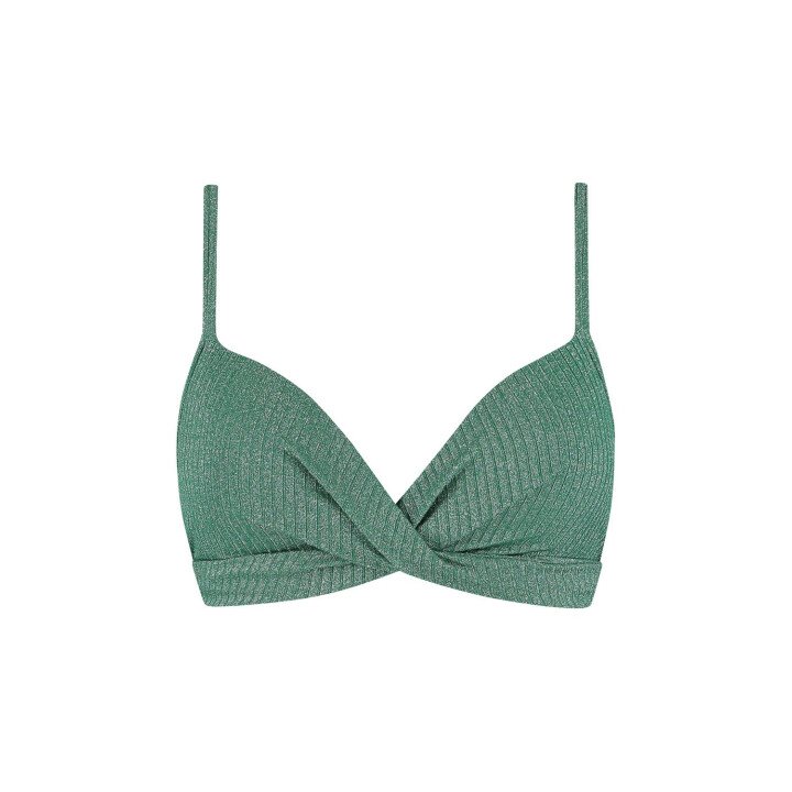 Green Glitter Padded Wired Top afbeelding