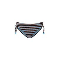 Blue Ribbed Str Mid Waist Bottom afbeelding