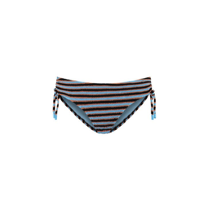 Blue Ribbed Str Mid Waist Bottom afbeelding