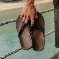 Leather Offshore Slippers Men afbeelding