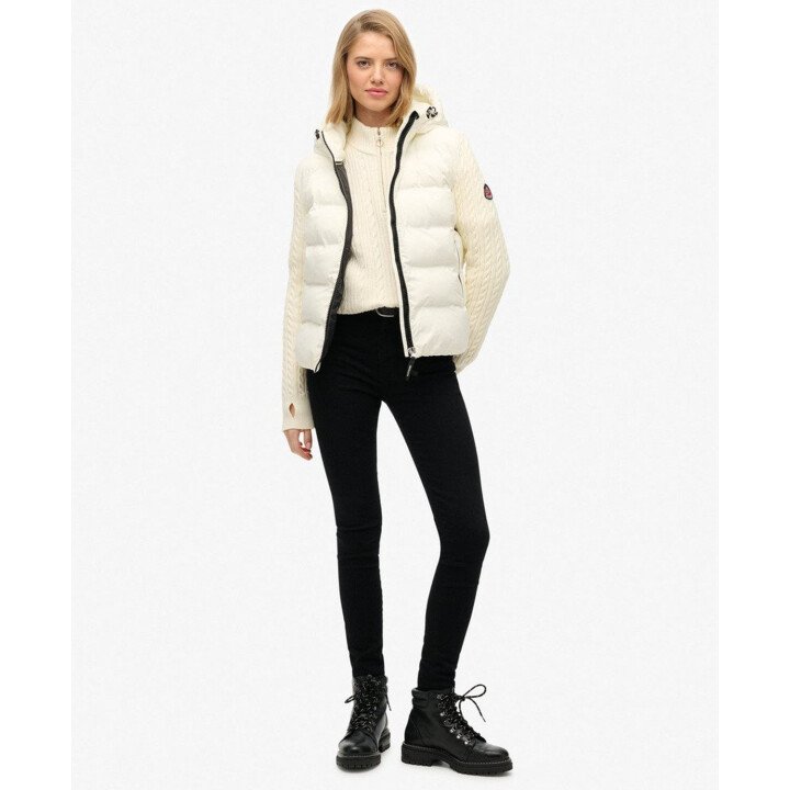 Cable Knit Sleeve Hybrid Jacket afbeelding