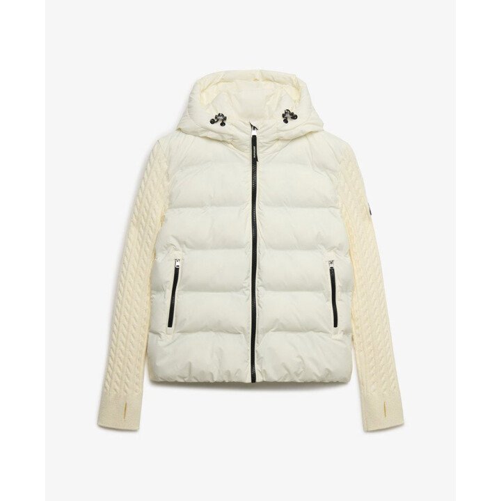 Cable Knit Sleeve Hybrid Jacket afbeelding