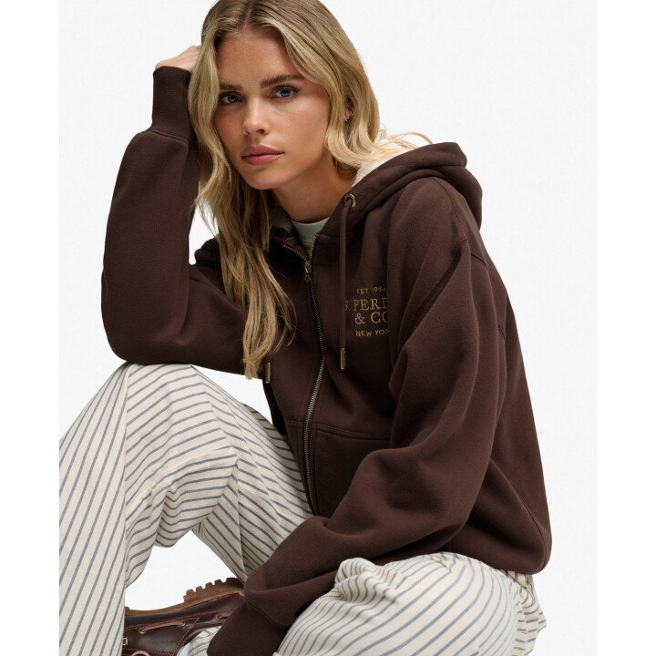 Luxe Fur Lined Ziphoodie afbeelding