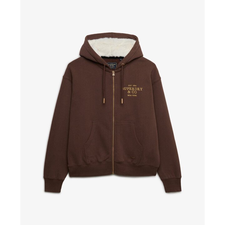 Luxe Fur Lined Ziphoodie afbeelding