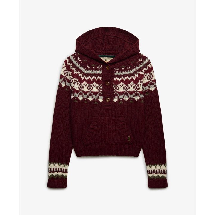 Fairisle 1/2 Button Hoodie afbeelding