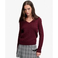 Wool Blend Cable V Neck afbeelding