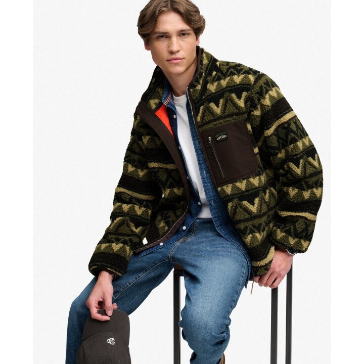 Abstract Fleece Zip Through afbeelding