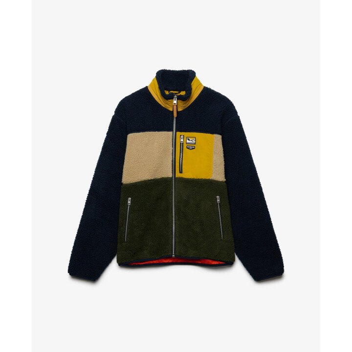 Colour Block Retro Zip Fleece afbeelding