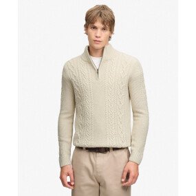 Jacob Cable Half Zip Knit afbeelding