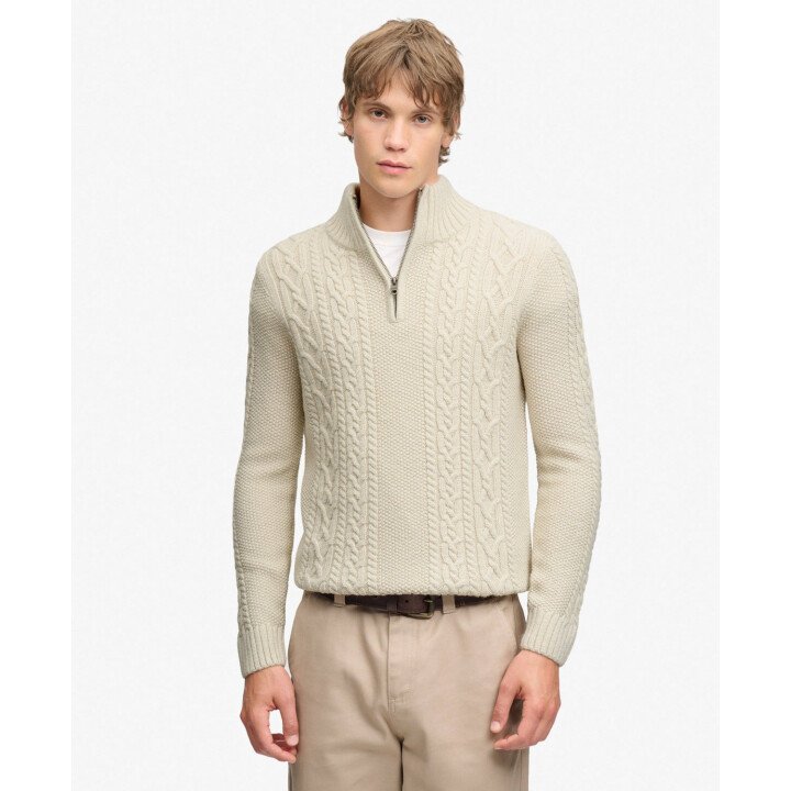 Jacob Cable Half Zip Knit afbeelding