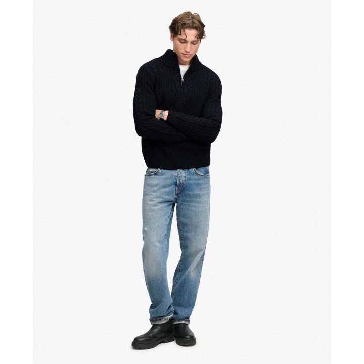 Jacob Cable Half Zip Knit afbeelding