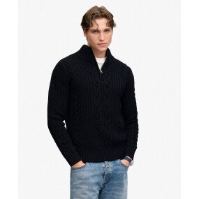 Jacob Cable Half Zip Knit afbeelding