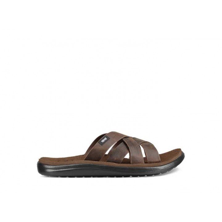 Voya Slide Leather Slippers Men afbeelding