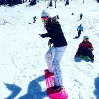 Axiski Slee Skiboard roze 1 afbeelding