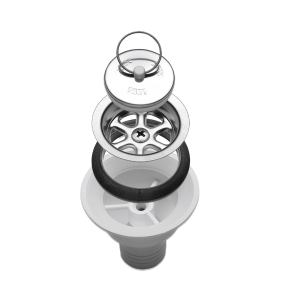 Afvoerplug Recht 25mm Compleet afbeelding