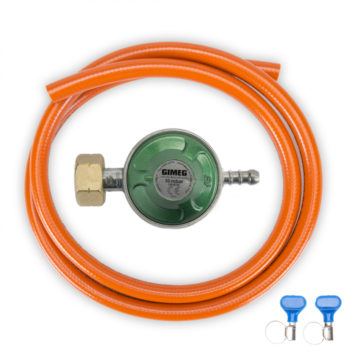 014020001 gasdrukregelaarset 30mb univ 150cm afbeelding